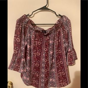 Off the shoulder floral top